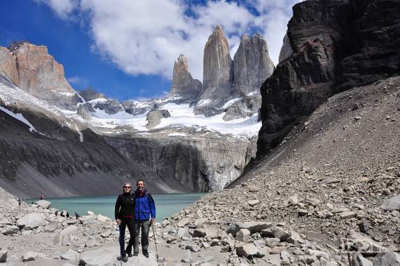 Chegando à base das torres, a mais de 800 metros de altitude, no Parque Nacional Torres del Paine, no sul do Chile